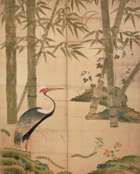 Bamboo and Crane, Edo Period